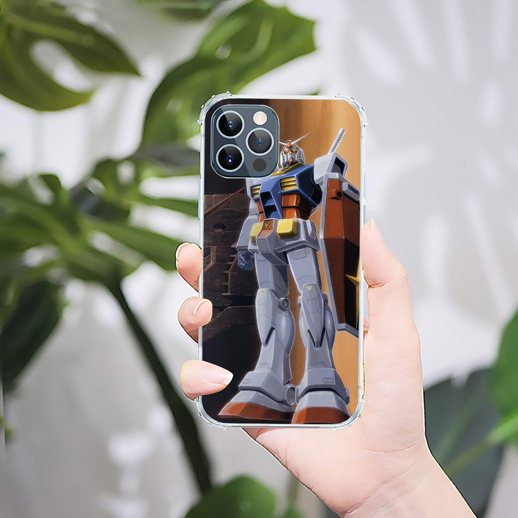 （画像用） 機動戦士ガンダム Mobile Suit Gundam 【iPhone 12シリーズ対応】透明スマホケース（クリアソフトケース）